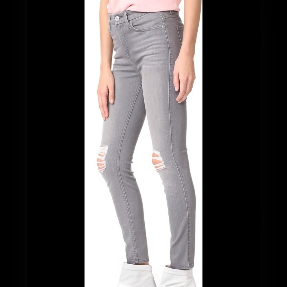 Old Navy Gray Ripped High-Rise Skinny Jeans - Women